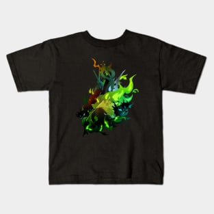 Queen Chrysalis with Changelings Kids T-Shirt